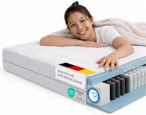 BMM Ortho Medic Plus Matratze 100x200 H3 – Taschenfederkernmatratze 7 Zonen, 25 