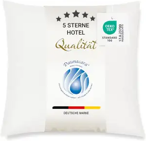ZOLLNER Deluxe Daunenkissen aus 100% Daunen - Made in Germany – für Allergiker g