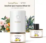 Aroma Diffuser für Ätherische Öle SF101 Pro, Wasserloser Ultraschall Duftstecker Raumduft, 100% pflanzlich Lufterfrischer, 120 Tage Aroma für Zuhause, Hotel-bis zu 100 m²-Minziges Rosenholz