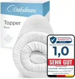 Dailydream Matratzen Topper 140x200cm | Memory Foam | 5cm hoch | Edition Pure, Model M | Zertifiziert & ergonomisch für unbequeme Matratze, Boxspringbett & Gästebett | rutschfest mit Noppen