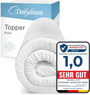 Dailydream Matratzen Topper 140x200cm | Memory Foam | 5cm hoch | Edition Pure, M