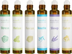 Aromatherapie ätherische Öle Roll On Set, gebrauchsfertige natürliche vorgetrübt