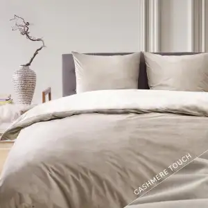 Blumtal Bettwäsche 135x200 cm Cashmere-Touch Plüsch - Oeko-TEX zertifizierte Bet