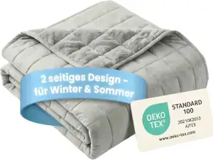 Gewichtsdecke Kinder 135x200 3,5kg – OEKO-TEX100 Zertifiziert, Therapiedecke Kin