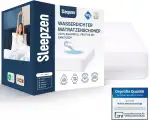 SLEEPZEN - Molton Matratzenauflage 160 x 200 cm Wasserdicht - Atmungsaktiv, Geräuscharm, 100% Baumwolle, Matratzenschoner 160 x 200, Hochwertige Qualität, Oeko-Tex®-Zertifiziert, Spannbetttuchform