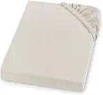 sleepling Biber Spannbetttuch, Feinbiber Spannbettlaken, Made in Germany, 100% Baumwolle, Matratzen bis 23 cm Höhe, Rundum Gummizug, Ökotex, waschbar 60 Grad, 90 x 200, Creme