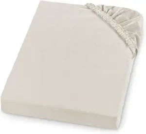 sleepling Biber Spannbetttuch, Feinbiber Spannbettlaken, Made in Germany, 100% B