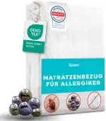 Twinzen - Matratzenbezug 180x200 x 25 cm mit Reißverschluss – Wasserdichter Matratzenschutz für Allergiker – Matratzenhülle gegen Milben & Bettwanzen - Bi-Ome & Oeko-Tex