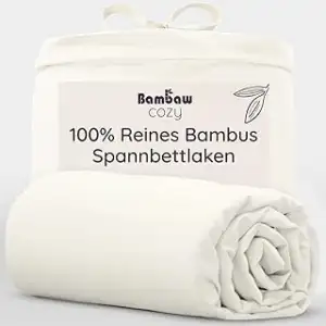 Bambaw Spannbettlaken Bambus 140x200cm, 35 cm Steghöhe, weiche & hypoallergene B