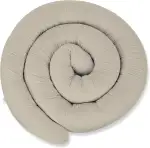 ekm trade XL 155 cm Bettschlange für Allergiker Bettkissen Stillkissen Bettrolle Zierkissen Bettumrandung Schlange Handmade 100% Baumwolle (8 – Beige, 155 cm)