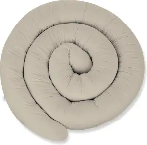 ekm trade XL 155 cm Bettschlange für Allergiker Bettkissen Stillkissen Bettrolle Zierkissen Bettumrandung Schlange Handmade 100% Baumwolle (8 – Beige, 155 cm)