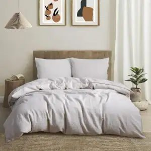 CHUFFED Leinen Bettwäsche 200×200 3teilig Bettwäsche-Sets 100% Naturleinen Bettw