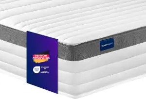 Traumnacht Komfort 7-Zonen Memoryschaum-Matratze mit Visco-Schaum Auflage, Öko-T