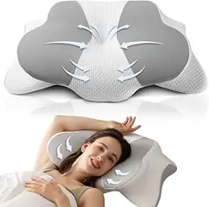 Nackenkissen Kopfkissen, Memory Foam Kissen - Orthopädisches Nackenstützkissen z