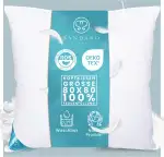 Federkissen 80 x 80 cm | Öko-Tex Zertifiziert Kissen 80x80 mit 100% natürlichen Federfüllungen nur, Kopfkissen 80x80 mit Gänsefedernfüllung im Baumwollbezug Für erholsamen Schlaf (2000)