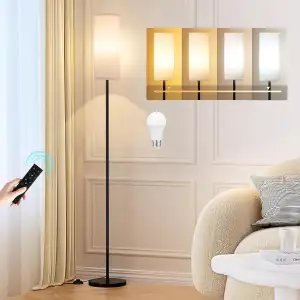 Stehlampe Wohnzimmer Dimmbar, Stehlampe mit Fernbedienung, 4 Farbtemperaturen & 