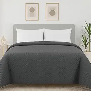 Tagesdecke 200x220 cm – Wendedecke aus 100 % Polyester – Weich, pflegeleicht & modern – Bettüberw...