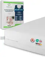 Sensalou Matratzenhülle 90 x 200 x 15 cm Wasserdicht und Milbendicht Encasing gegen Hausstaubmilben und Bettwanzen, Geräuschloser Matratzenschoner für Allergie mit Reißverschluss, Dermatest und Ökotex