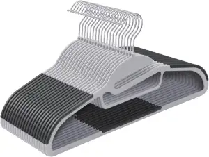 SONGMICS Kleiderbügel Kunststoff, 20er Set, Bügel mit U-förmiger Öffnung, platzs