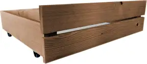 Palettenbett M2 2 x Bettschubladen Eiche 30cm | Bettkästen Holzbett kisten Massivholzbett