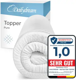 Dailydream Matratzen Topper 180x200cm | Memory Foam | 5cm hoch | Edition Pure, M
