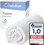 Dailydream Matratzen Topper 140x190cm | Memory Foam | 5cm hoch | Edition Clean Ocean, Model M | Zertifiziert & ergonomisch für unbequeme Matratze, Boxspringbett & Gästebett | Mattress Topper 140x190