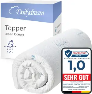 Dailydream Matratzen Topper 140x190cm | Memory Foam | 5cm hoch | Edition Clean O