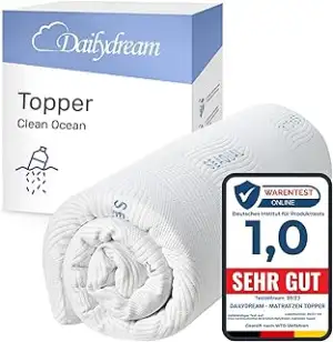Dailydream Matratzen Topper 140x190cm | Memory Foam | 5cm hoch | Edition Clean O