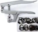 Ösenzange set Ösen Set mit Werkzeug 80set Schwarz Φ14mm Ösen-Set Ösen-Set mit Ösen-Einstellwerkze...