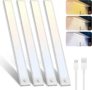 libtit 30CM Unterbauleuchte Küche Led, Dimmbar Schrankbeleuchtung mit Bewegungsm