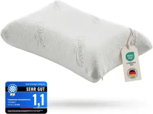 Cashmere Flow+, Orthopädisches Nackenstützkissen, Visco Kissen, Memory Foam Kopfkissen, ergonomisch, perforiert, atmungsaktiv, Premium Schlafkomfort, Memory Schaum Kissen 15 cm hoch