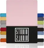 STUDIO Basic Spannbettlaken 100x200cm – Jersey-Spannbetttuch aus 100 % gekämmter Baumwolle – Pude...