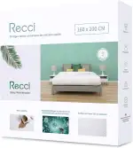 RECCI Bambus Wasserdichter Matratzenschoner 160 x 200 cm, Atmungsaktiv Matratzenauflage, Anti-Allergie, gegen Milben, Matratzenschutz für Baby Kinder Haustier [160x200]