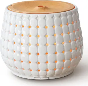 Weißer Keramik-Öl-Diffusor für ätherische Öle großen Raum, 250ml Aromatherapie-Ö