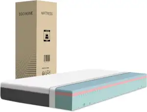 EGO Home Matratze 90x200 cm | 18 cm Höhe, Mittelfest | Ergonomische 7-Zonen Hoch