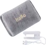 Wärmflasche Elektrisch,Tragbare Elektrische Wärmflasche Mit Weichem Bezug,Elektrische Wärmflasche Wohltuende Wärme an Rücken,Bauch, Nacken (Grau)