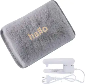 Wärmflasche Elektrisch,Tragbare Elektrische Wärmflasche Mit Weichem Bezug,Elektr