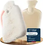 KUNU® die besondere Wärmflasche - 1.8l - inkl. Geschenkverpackung - mit extra Bezug - unwiderstehlich flauschig - perfekt für Erwachsene und Kinder - auslaufsicher und getestet