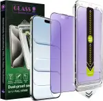 2 Stück Mattes Anti-Blau-Licht Block Schutzglas für iPhone Air,9H Gehärtetes Glas,Mit automatischer Staubentfernung,Kratzfest,Blasenfrei,Einfache Installation