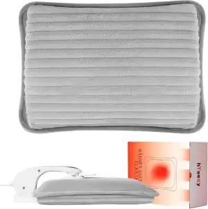 Wärmflasche Elektrisch,Tragbare Elektrische Wärmflasche Mit Weichem Bezug,Wohltu