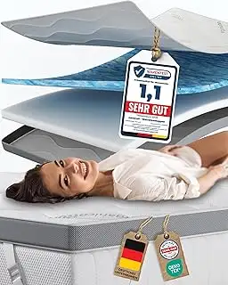 Premium Gel Topper 160x200cm | Hohes RG 50 & H3/H4 | wolkenweicher 7-Zonen Matra