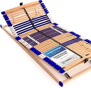 Stabiler Lattenrost 100% BUCHE - Kopf- und Fußteil verstellbar - SCHULTERFRÄSUNG