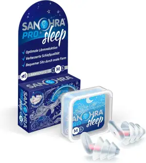 SANOHRA pro sleep Ohrstöpsel Größe M – für normale Gehörgänge – Seitenschläferta
