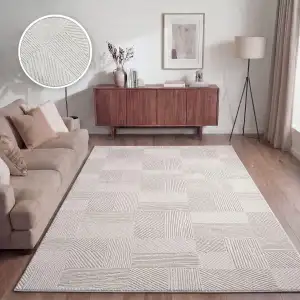 TT Home Wohnzimmer Teppich Esszimmer Kurzflor Boho Design Skandinavisch Abstrakt