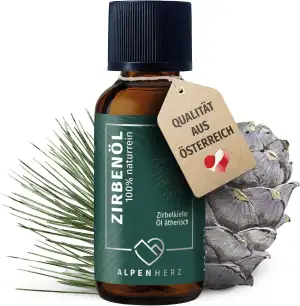Alpenherz Zirbenöl 30 ml - 100% naturrein, ätherisches Zirbelkieferöl aus Österr