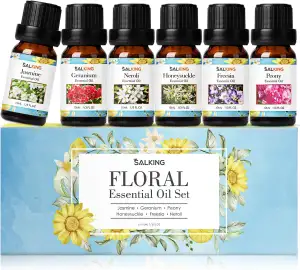 SALKING Blume Ätherische Öle Set, Aromatherapie Duftöl GeschenkSet, 100% für Dif