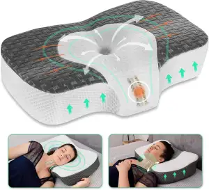 Elviros Orthopädisches Kissen aus Memory Foam, Kopfkissen Nackenschmerzen, Schla