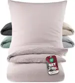 BaSaTex Musselin Bettwäsche Set 135x200 cm 2 teilig - Deckenbezug 135x200 + Kissenbezug 80x80-100...