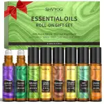Ätherischen Ölen Roll On Geschenkset 8x10ml, Natürliche Aromatherapie Öle, Lavendel, Teebaum, Ber...