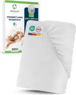 Sensalou Spannbettlaken Wasserdicht 140x200 cm – Inkontinenz Matratzenschutz für Doppelbett & Jugendbett – Weiches Spannbetttuch mit Gummizug – Waschbar bei 95 °C – für Matratzen bis 25 cm Höhe